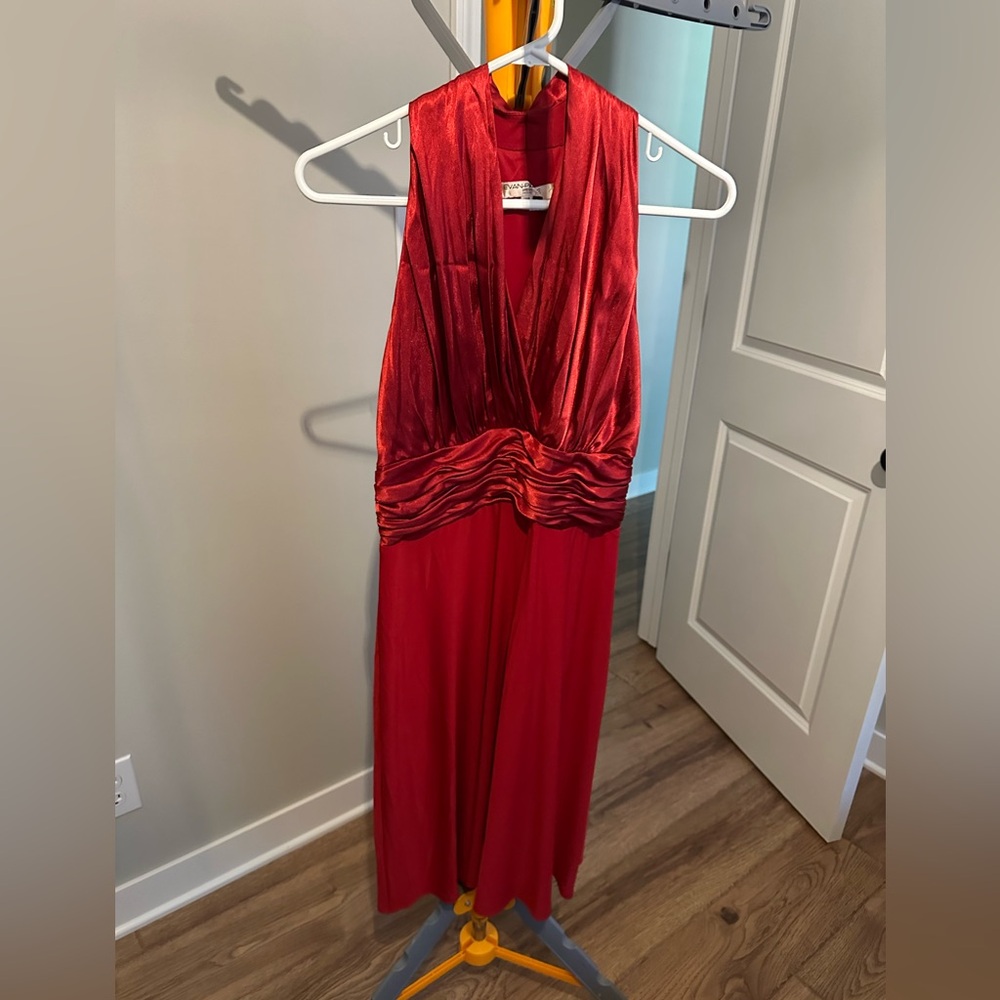 Evan Picone Elegant Scarlet Dress